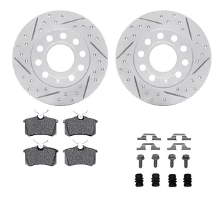 R1 Concepts WBUH1-73035 Brake Rotors - Carbon Coated - D/S W/ Optimum Oe Pads & Hdw